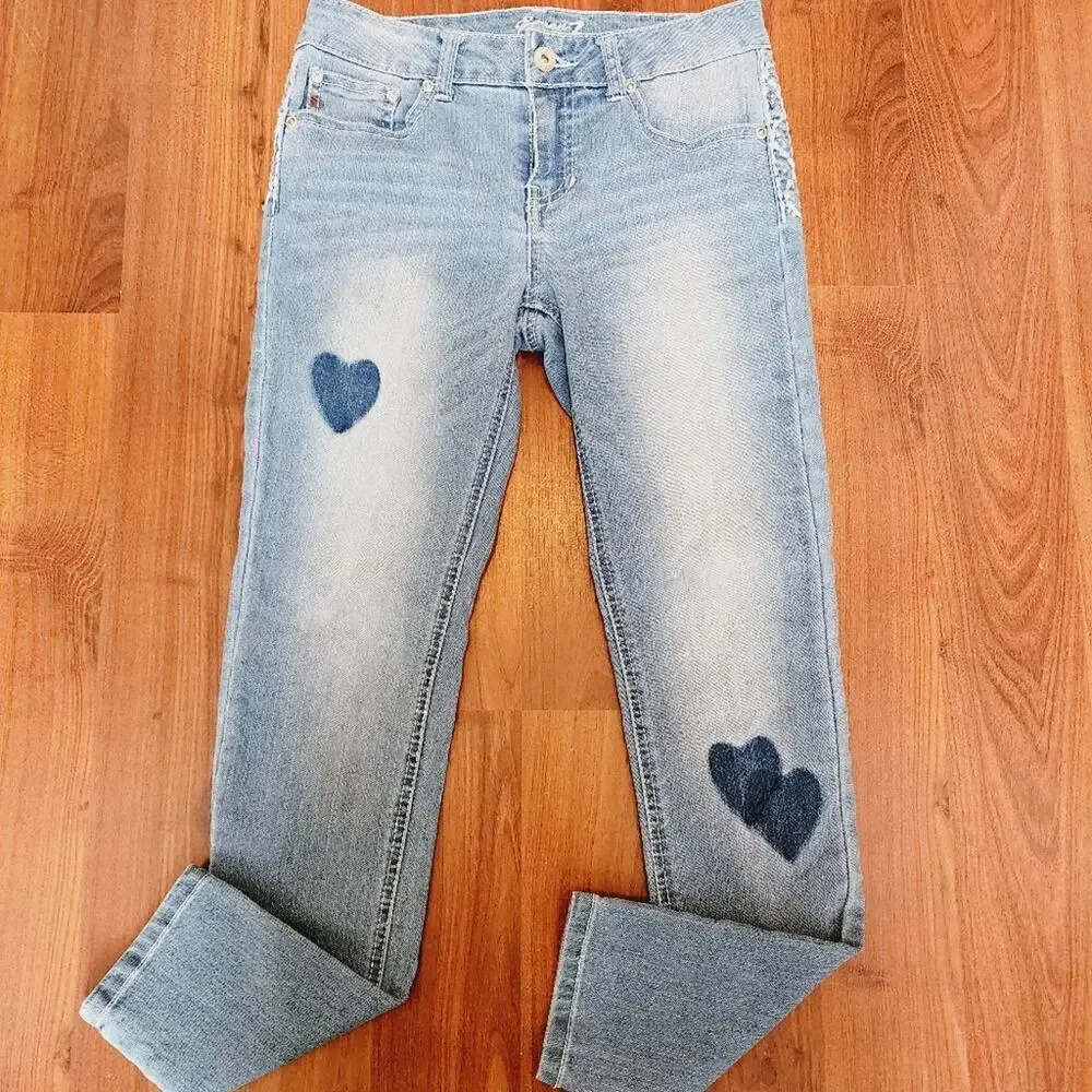 SEVEN7 GIRL EMBROIDERED /DAZZLE JEANS SIZE 10P